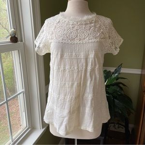 Lili Rose Boho Cotton Lace Top